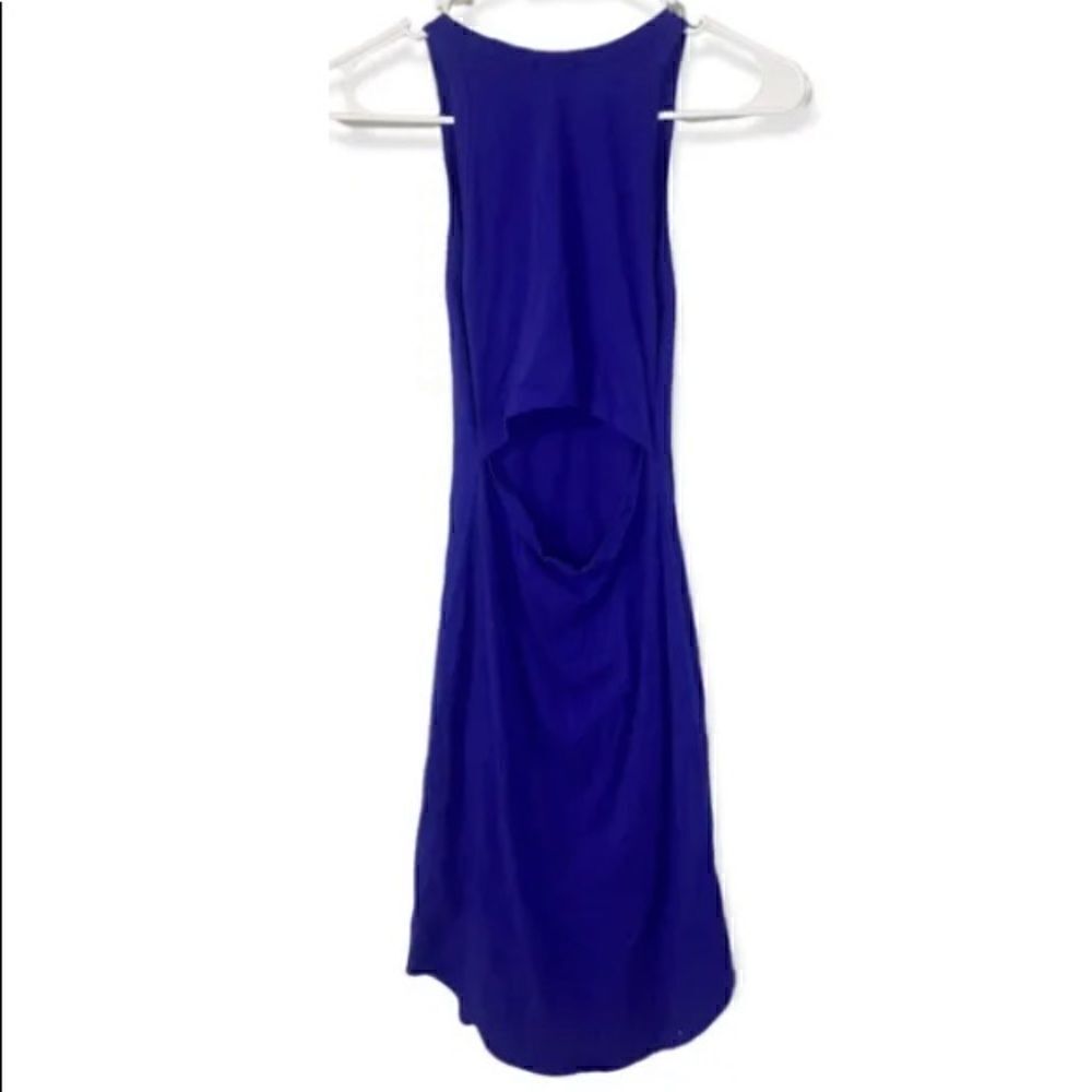 Aritzia Wilfred free BodyCon blue open back dress fitted casual dress - Picture 2 of 6